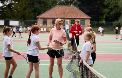 Junior tennis session at Rowntree Park, York