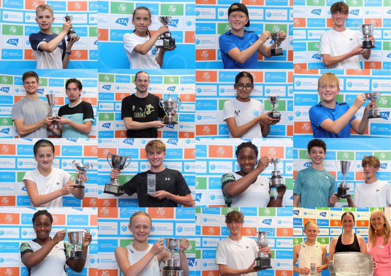 People holding trophies
