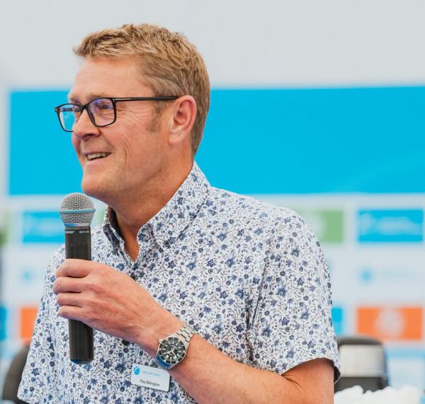 Man holding microphone