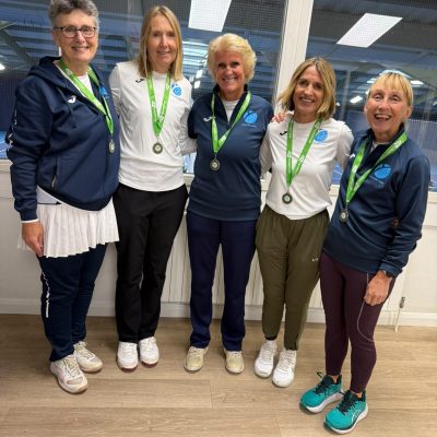 Yorkshire women's O60s team with medals